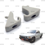 พลาสติกล็อคที่บังแดด หน้ารถ 2 ตัว สีเทาอ่อน สำหรับ Toyota Hilux Migthy-X LN85 LN90 MK3 Pick Up ปี 1989-1997